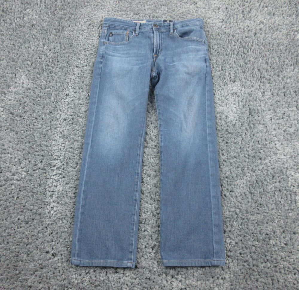 Adriano Goldschmeid Jeans Mens 31x34 Blue Matchbox Slim Straight 31x28* Altered